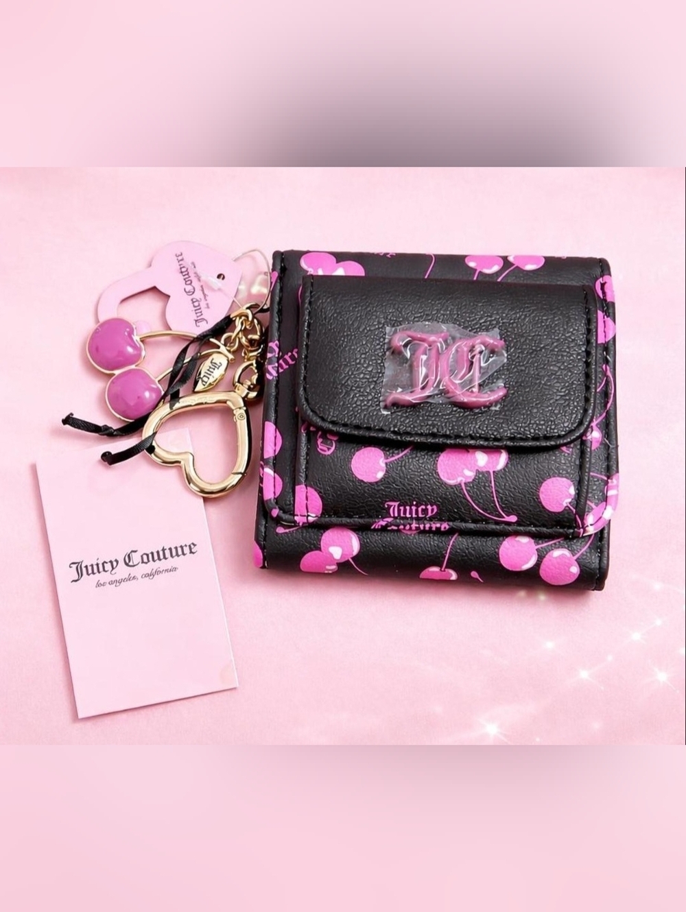 Juicy Black Pink Cherry Wallet